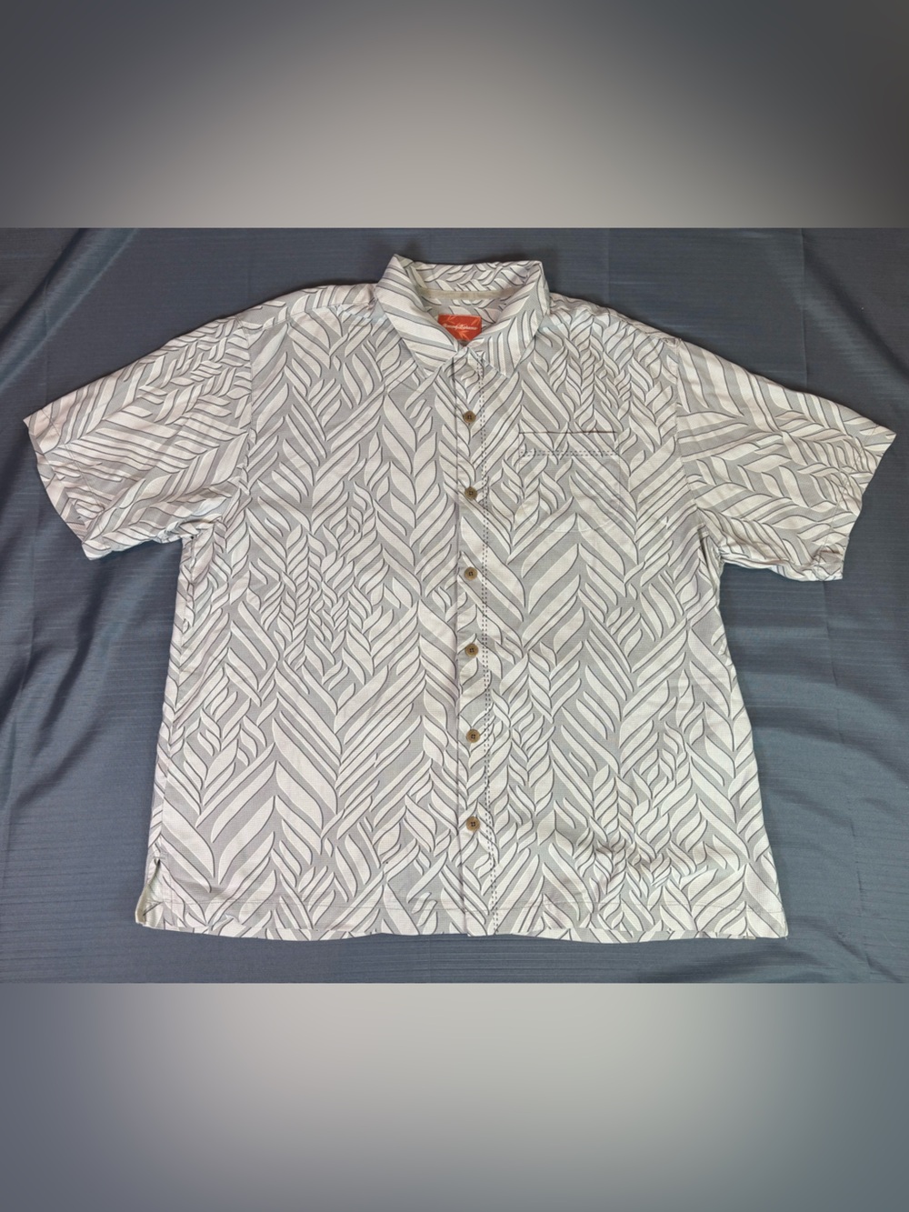 Tommy Bahama 100% Silk Leaf Print Camp Shirt Men’s XL